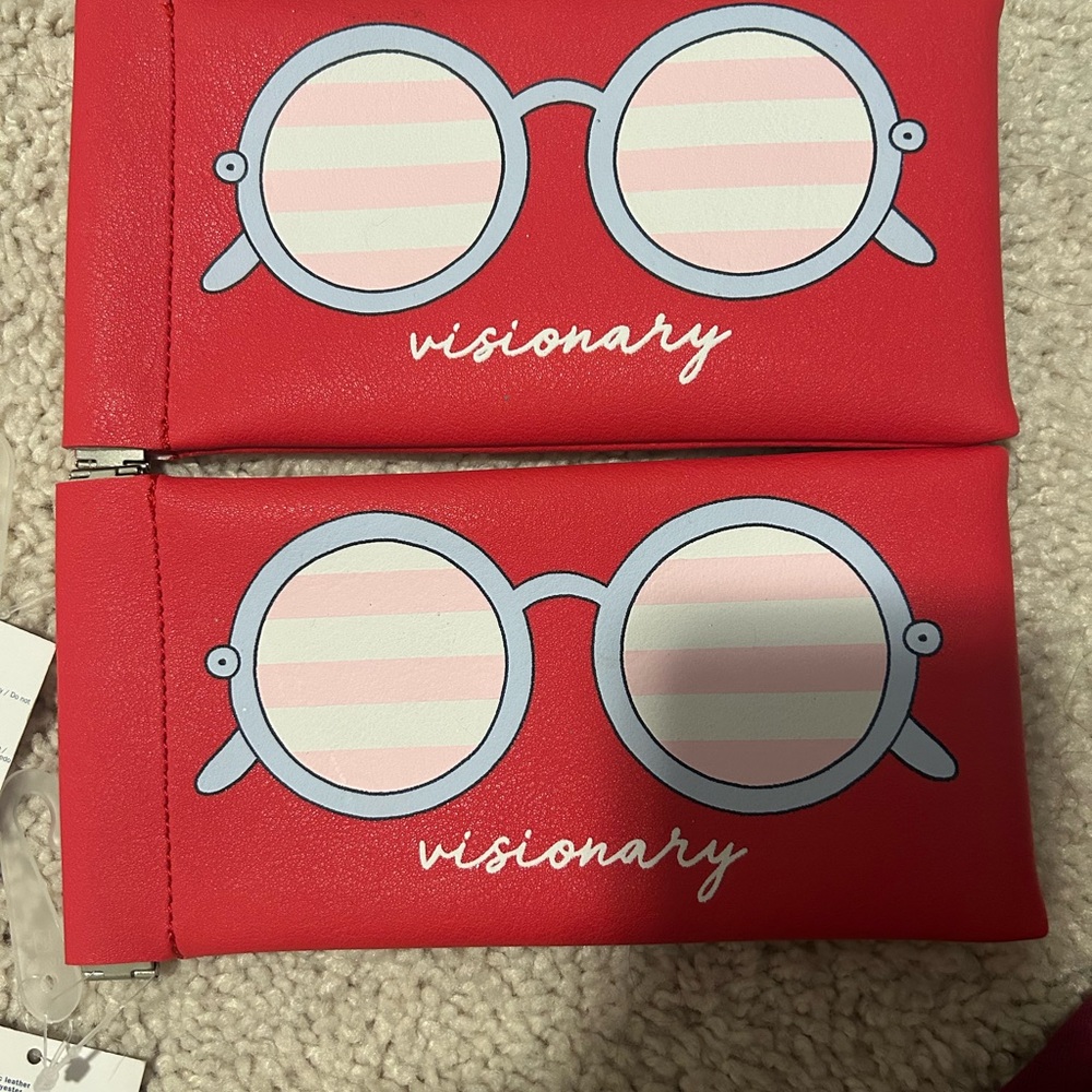 Red Visionary Sunglasses Pouch
